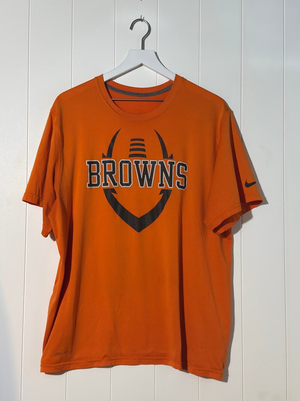 Nike Cleveland Browns Dri-FIT T Shirt Mens XL Orange NFL Football Graphic